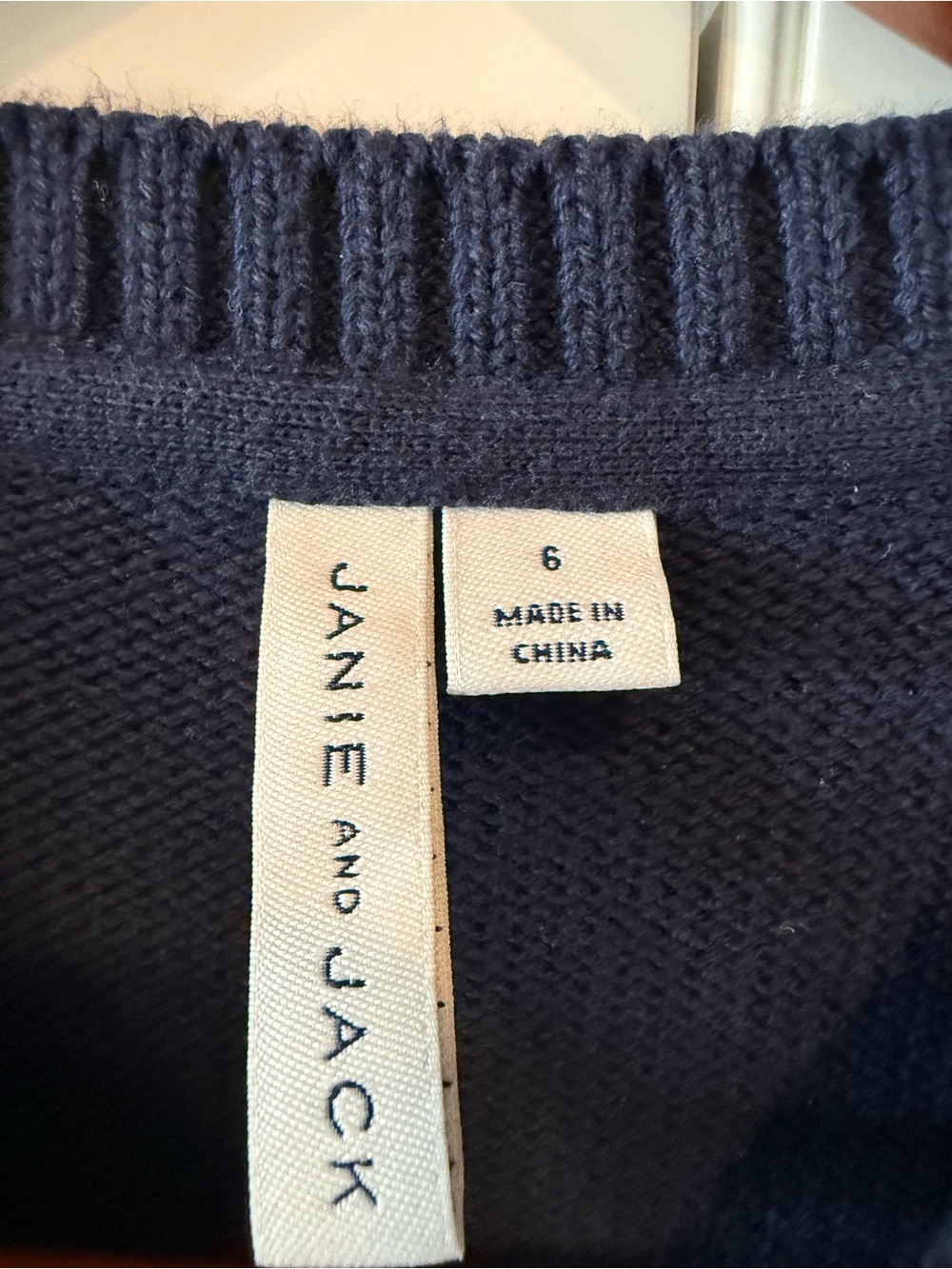 Janie and Jack Navy Knit Pullover - Picture 2 of 3